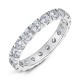 Box Claw Set Round Diamond Wedding Rings