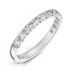 V Claw Set Round Diamond Wedding Rings