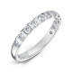 Semi Rubover Set Diamond Wedding Rings