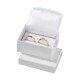 Off Set Round Diamond Wedding Rings