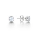 Cirque Rubover Round Diamond Solitaire Stud Earrings