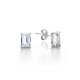 Zara Emerald Cut Diamond Solitaire Stud Earrings