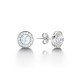 Celeste Round Diamond Vintage Cluster Stud Earrings