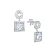 Celeste Princess  Diamond Vintage Cluster Drop Earrings