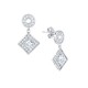 Celeste Princess  Diamond Vintage Cluster Drop Earrings