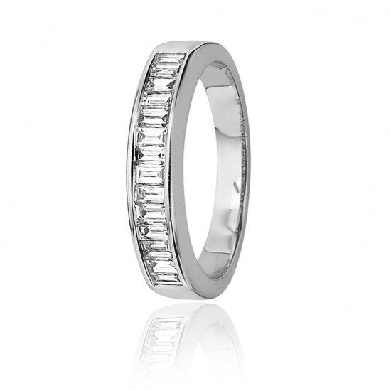 Baguette Cut Diamond Half Eternity Ring