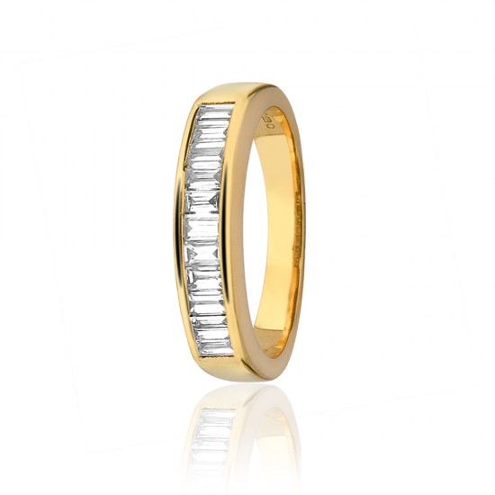 Baguette Cut Diamond Half Eternity Ring