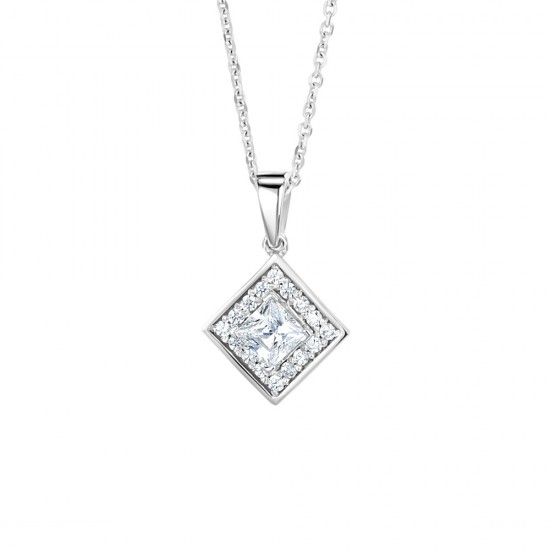 Celeste Princess Cut Diamond Pendant