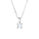 Princess Cut Diamond Four Claw Pendant