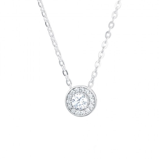 Celeste Round Brilliant Diamond Cluster Pendant