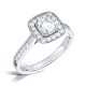 Cushion Celeste Halo Engagement Ring