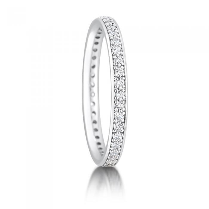 grain set diamond wedding band